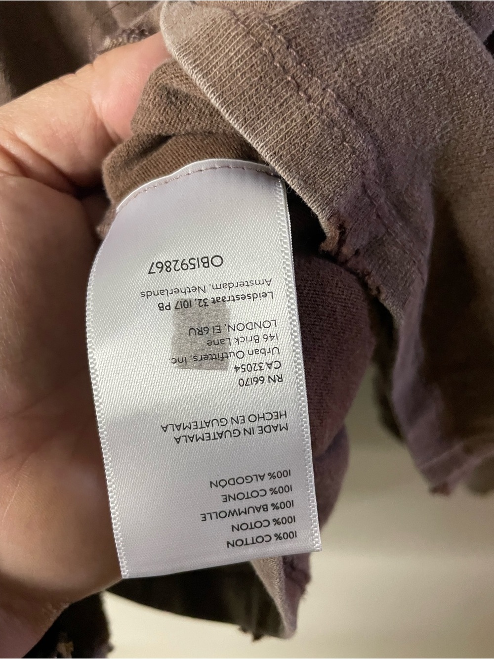 Washed Brown Long-Sleeve Pocket Tee - Women we the free xl - Picture 4 of 4
